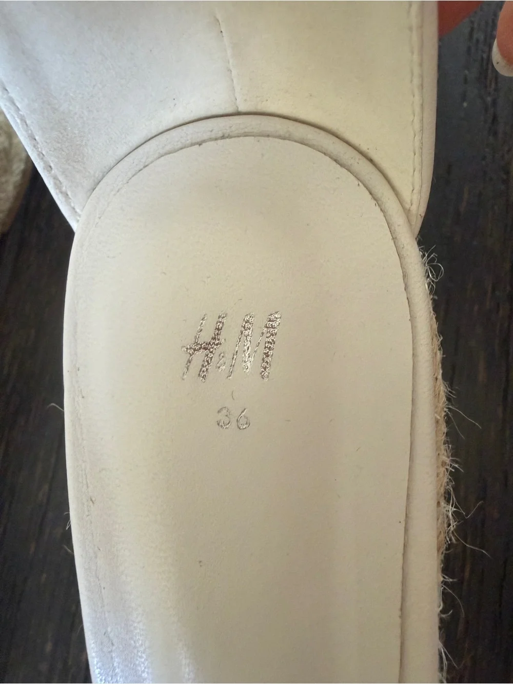H&M Cream Braided Espadrille Wedge Sandals
